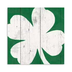 Discount Kirklands Home White Shamrock Canvas Art Print