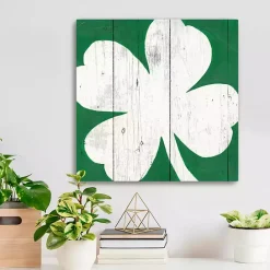 Discount Kirklands Home White Shamrock Canvas Art Print