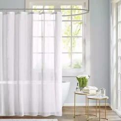 Discount Kirklands Home Sheer Shower Curtain White