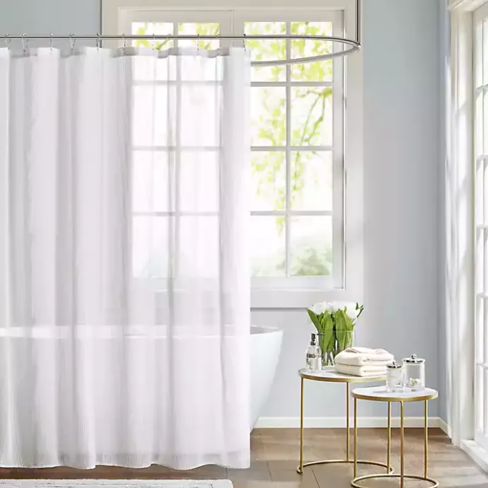 Discount Kirklands Home Sheer Shower Curtain White