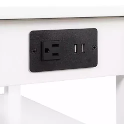 Clearance Kirklands Home 2-Shelf Charging Accent Table White