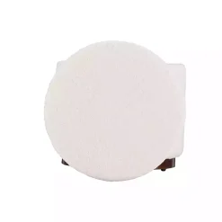 Online Kirklands Home Sherpa Upholstered Storage Ottoman White