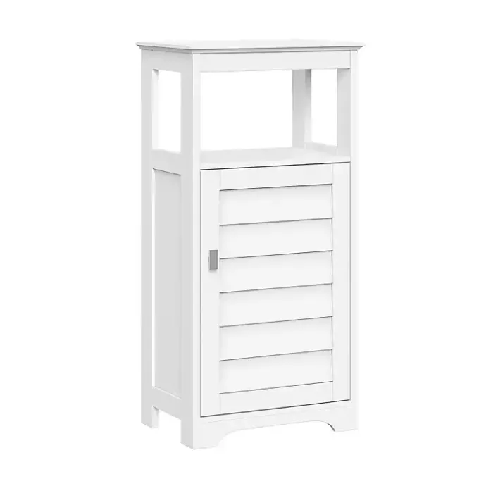 Discount Kirklands Home Shutter Single Door Storage Cabinet White
