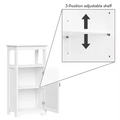 Discount Kirklands Home Shutter Single Door Storage Cabinet White