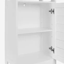 Discount Kirklands Home Shutter Single Door Storage Cabinet White