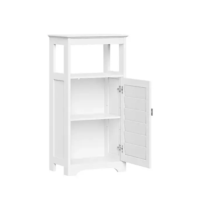 Discount Kirklands Home Shutter Single Door Storage Cabinet White