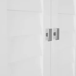 Clearance Kirklands Home Shutter Two Door Corner Storage Cabinet White