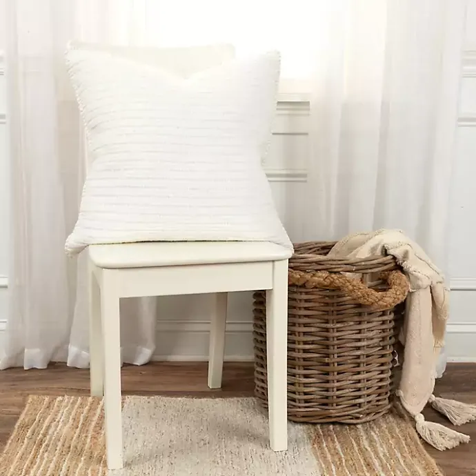 Online Kirklands Home Simple Texture Pillow White