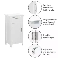 Online Kirklands Home Single Drawer Cabinet White