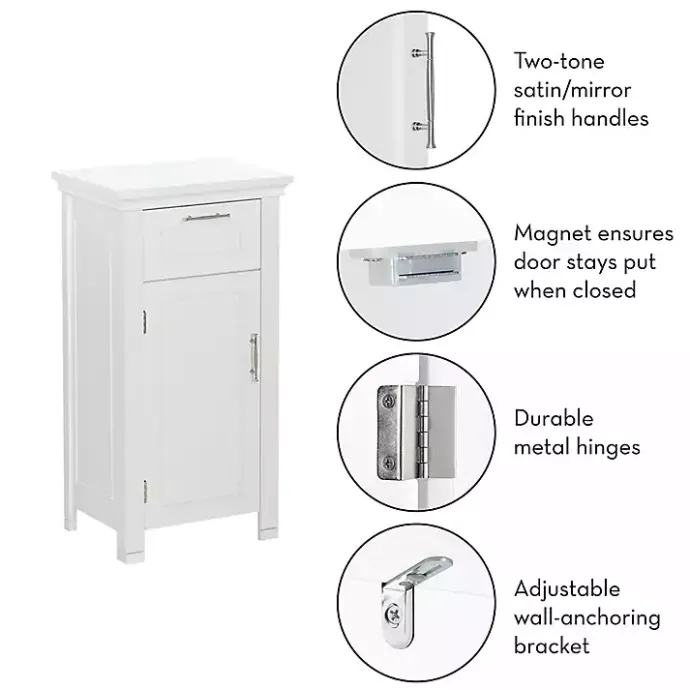 Online Kirklands Home Single Drawer Cabinet White