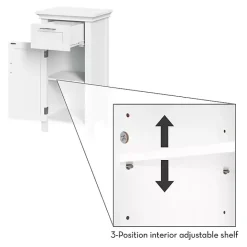 Online Kirklands Home Single Drawer Cabinet White