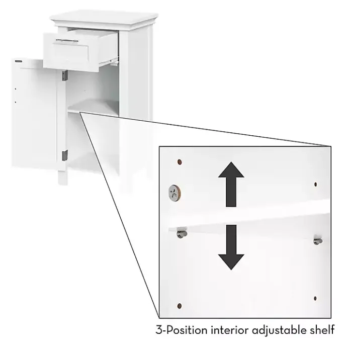 Online Kirklands Home Single Drawer Cabinet White