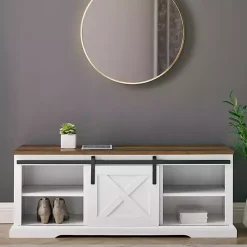 Sale Kirklands Home Sliding Barn Door Bench White