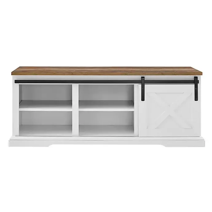 Sale Kirklands Home Sliding Barn Door Bench White