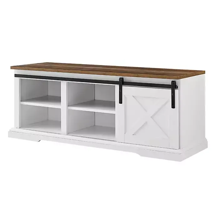 Sale Kirklands Home Sliding Barn Door Bench White