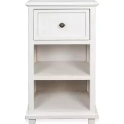 Best Kirklands Home Slim Wooden 2-Shelf Side Table White