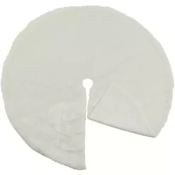 Discount Kirklands Home Snow Fur Tree Skirt White