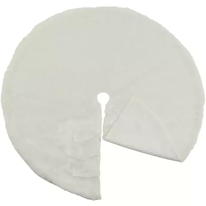 Discount Kirklands Home Snow Fur Tree Skirt White