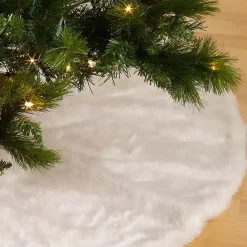 Discount Kirklands Home Snow Fur Tree Skirt White