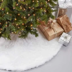 Discount Kirklands Home Snow Fur Tree Skirt White