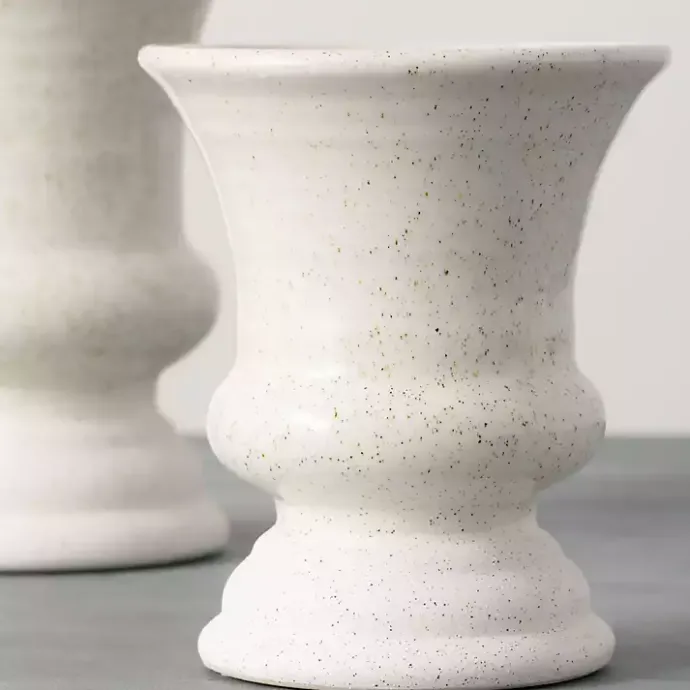 Sale Kirklands Home Speckled Terracotta Block Vases, Set of 2 White