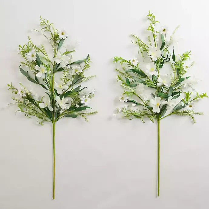 Clearance Kirklands Home Spring Flower Stems, Set of 2 White