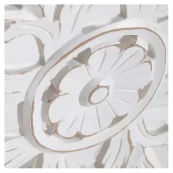 Sale Kirklands Home Sqaure Medallion Wood Plaque White