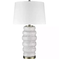 Discount Kirklands Home Stacked Bubble Table Lamp White