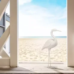 Hot Kirklands Home Standing Egret Statue, 15 in. White