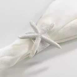 Outlet Kirklands Home White Starfish Napkin Rings, Set of 4