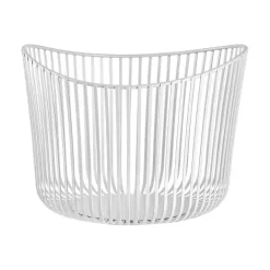 Kirklands Home Steel Modo Storage Basket White