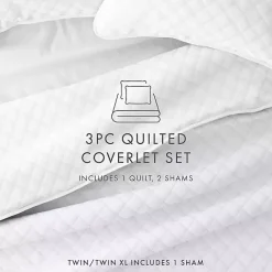 Clearance Kirklands Home Stitched Diamond 2-pc. Twin Quilt Set White