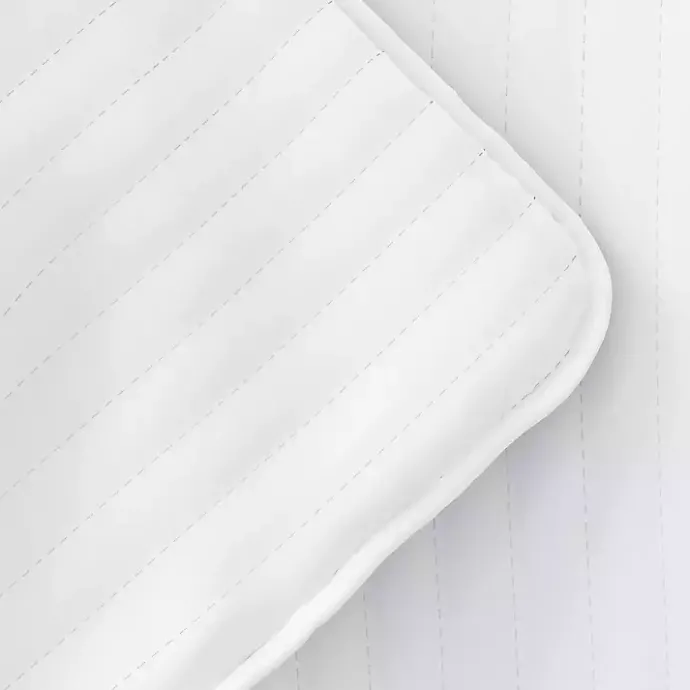 New Kirklands Home Stitched Stripes 2-pc. Twin Quilt Set White