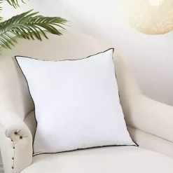 Outlet Kirklands Home Stonewashed Stitched Edge Pillow White