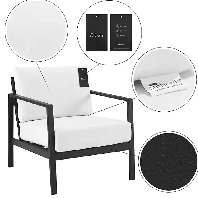 Online Kirklands Home White Sunbrella Cushions Holland Outdoor Chair