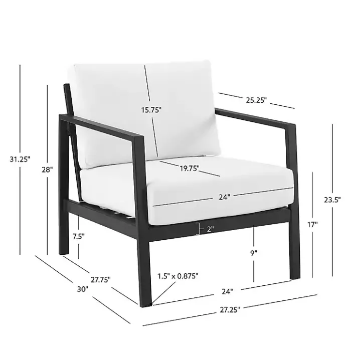 Online Kirklands Home White Sunbrella Cushions Holland Outdoor Chair
