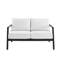 Outlet Kirklands Home White Sunbrella Cushions Holland Outdoor Loveseat