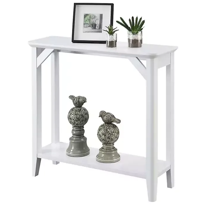 Clearance Kirklands Home Tapered Legs Rustic Console Table White