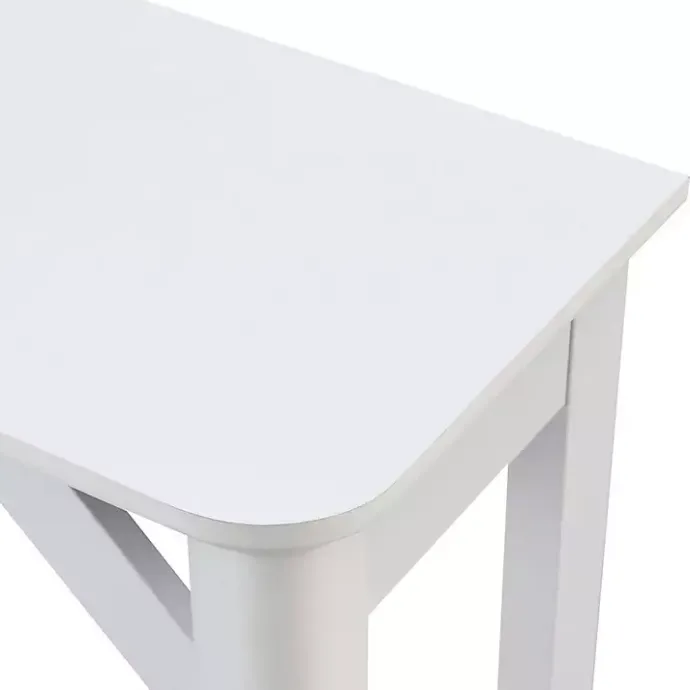 Clearance Kirklands Home Tapered Legs Rustic Console Table White