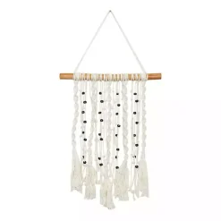 Kirklands Home Tasseled Macrame Wall Hangings, Set of 3 White