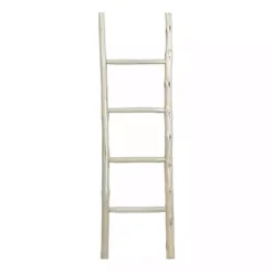 Sale Kirklands Home Teak Wood Leaning Ladder White