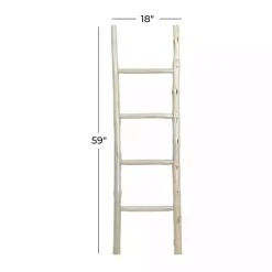 Sale Kirklands Home Teak Wood Leaning Ladder White