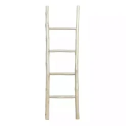 Sale Kirklands Home Teak Wood Leaning Ladder White