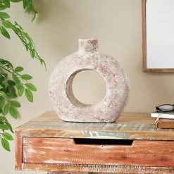 Online Kirklands Home Terracotta Circular Vase White