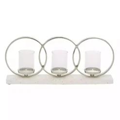 Discount Kirklands Home White Terrazzo Candle Holder Runner