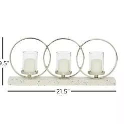Discount Kirklands Home White Terrazzo Candle Holder Runner