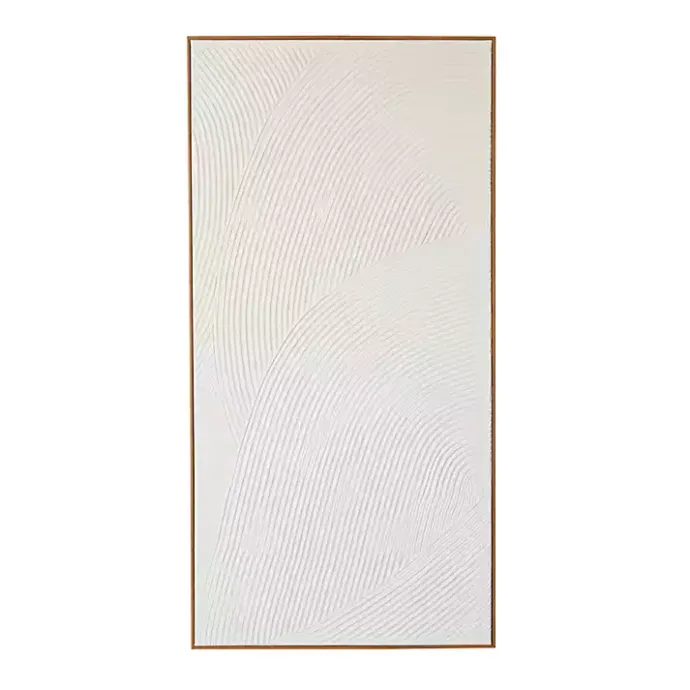 Discount Kirklands Home Textured Abstract Framed Canvas Art Print White