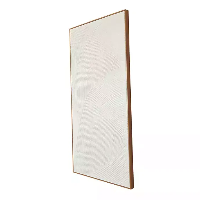 Discount Kirklands Home Textured Abstract Framed Canvas Art Print White