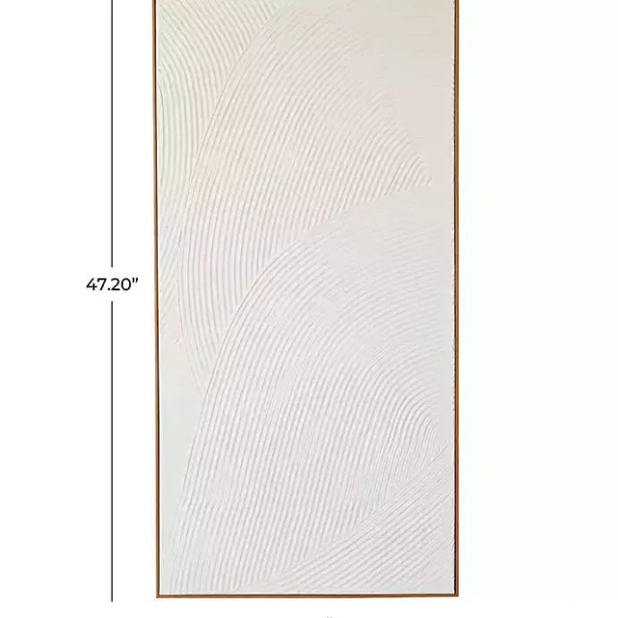 Discount Kirklands Home Textured Abstract Framed Canvas Art Print White