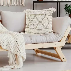 Clearance Kirklands Home White Textured Diamond Throw Pillow